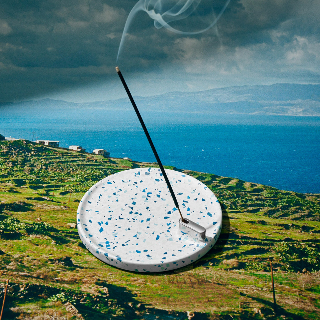 Terrazzo Tray and Incense Sticks - For Weekend Shaves